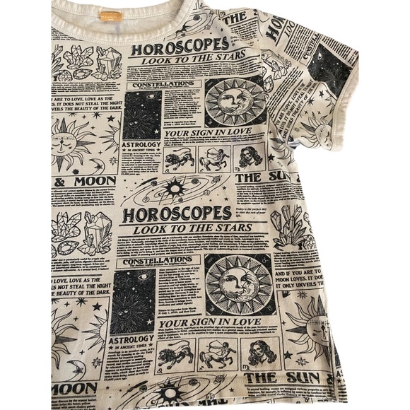 Viben size, small horoscope, zodiac, newspaper, print, astrology, top, white - Picture 4 of 9